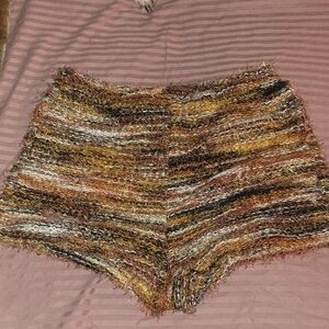 Stylish Multicolor Women's Textured Shorts M